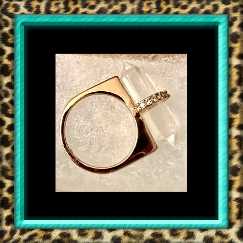 👑✅PRICE FIRM✅Rebecca Minkoff Gold Faux Crystal Fashion Ring
